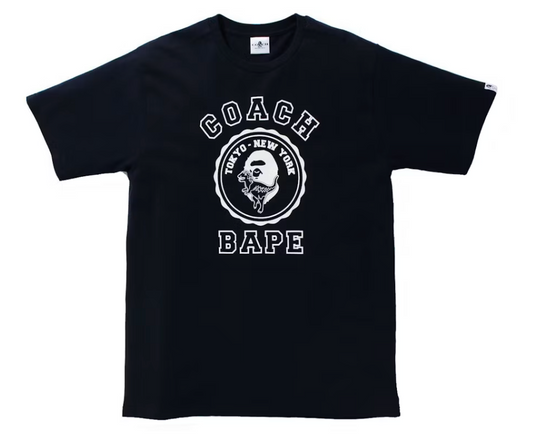 BAPE X COACH College Tee Navy