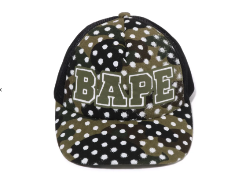 BAPE X Joshua Vides Green Dot Cap