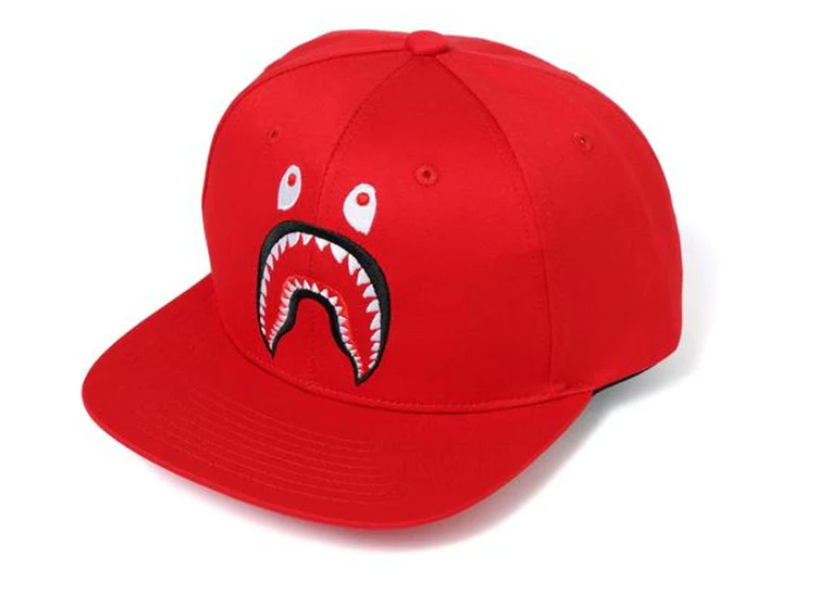 BAPE Shark Snapback Cap Red