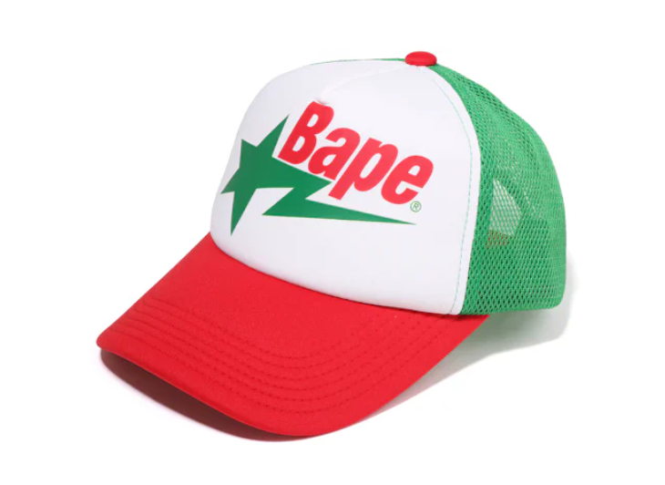 BAPE Sta Mesh Cap Red Green White – Gallery CDMX