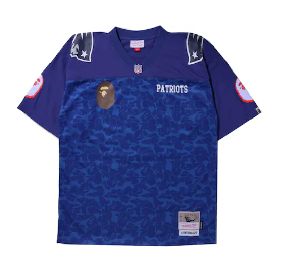 BAPE x Mitchell & Ness NFL New England Patriots Legacy Jersey Navy