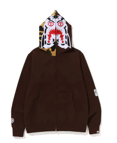 BAPE 1St Camo Tiger Full Zip Hoodie (SS23) Brown