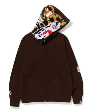 BAPE 1St Camo Tiger Full Zip Hoodie (SS23) Brown