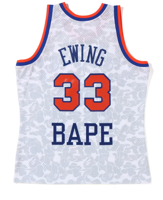 BAPE X MITCHELL&NESS New York Knicks Ewing Jersey White