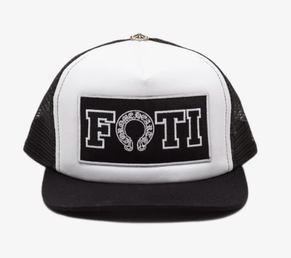 Chrome Hearts FOTI Trucker Hat Black/White