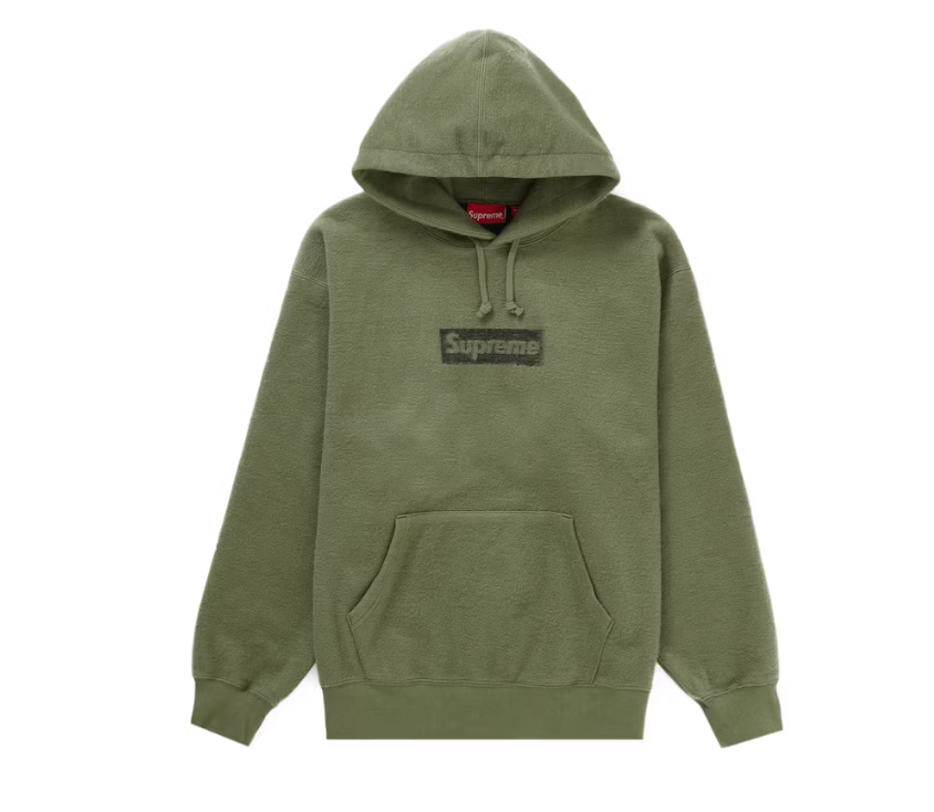 Supreme Inside Out Box Logo Hooded Sweatshirt Light Olive