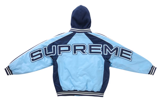 Supreme Hooded Stadium Jacket Blue