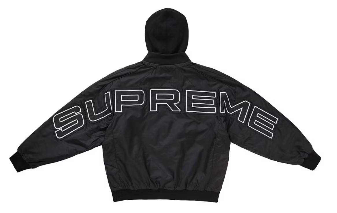 Supreme Hooded Stadium Jacket Black