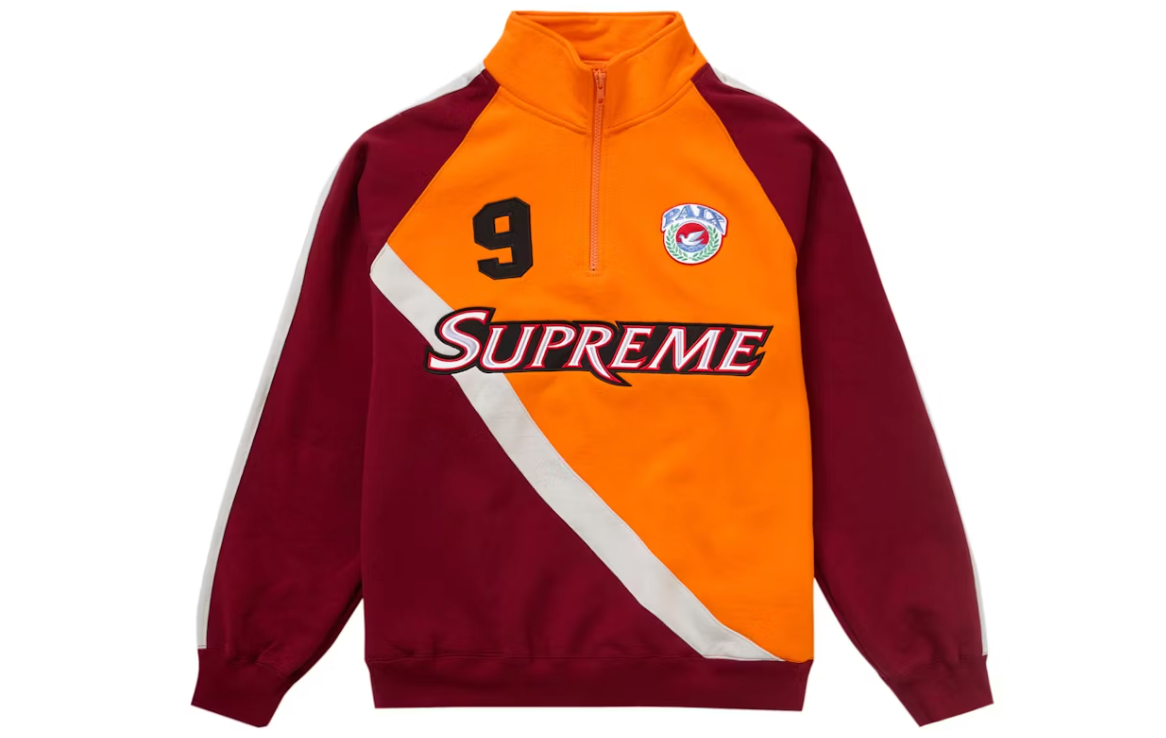 Supreme Equipé Half Zip Sweatshirt Dark Orange