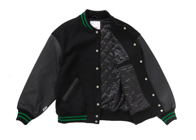 Supreme Wave Varsity Jacket Black