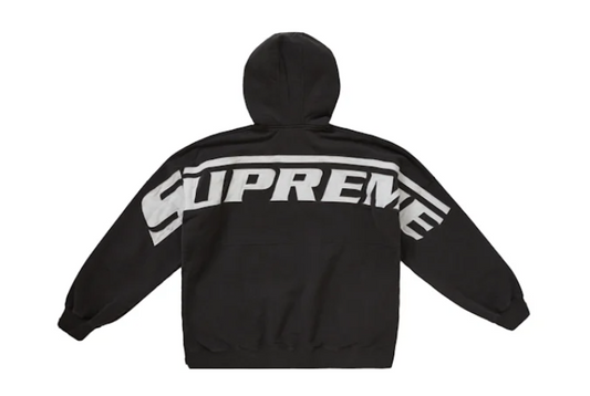 Supreme Wrapped Half Zip Hooded Sweatshirt Washed Black