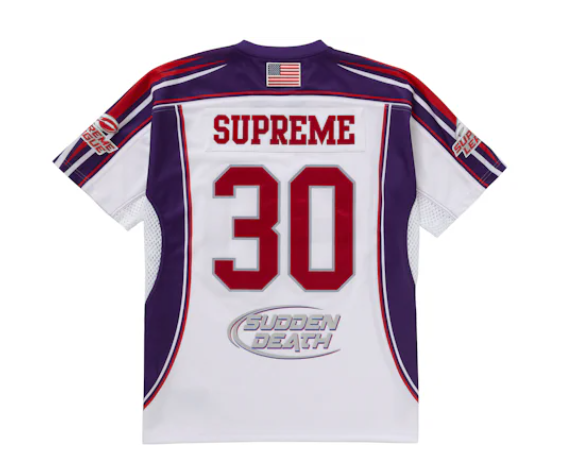 Supreme Sudden Death Football Jersey White