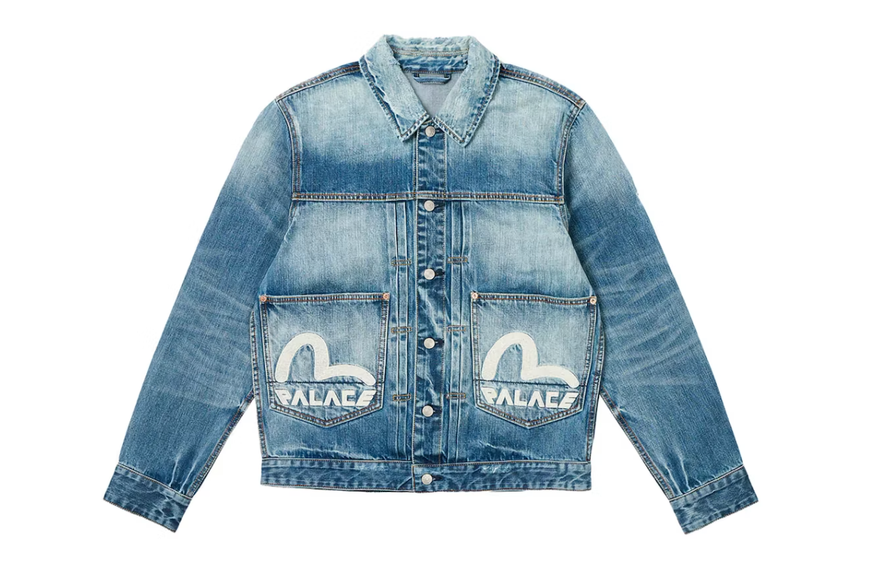 Palace x Evisu Dice Denim Jacket Light Wash