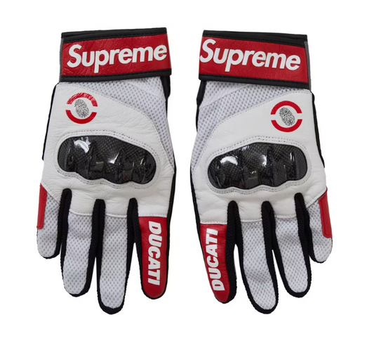 Supreme Ducati C1 Leather Gloves Red