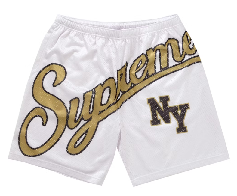 Supreme Big Script Mesh Short White