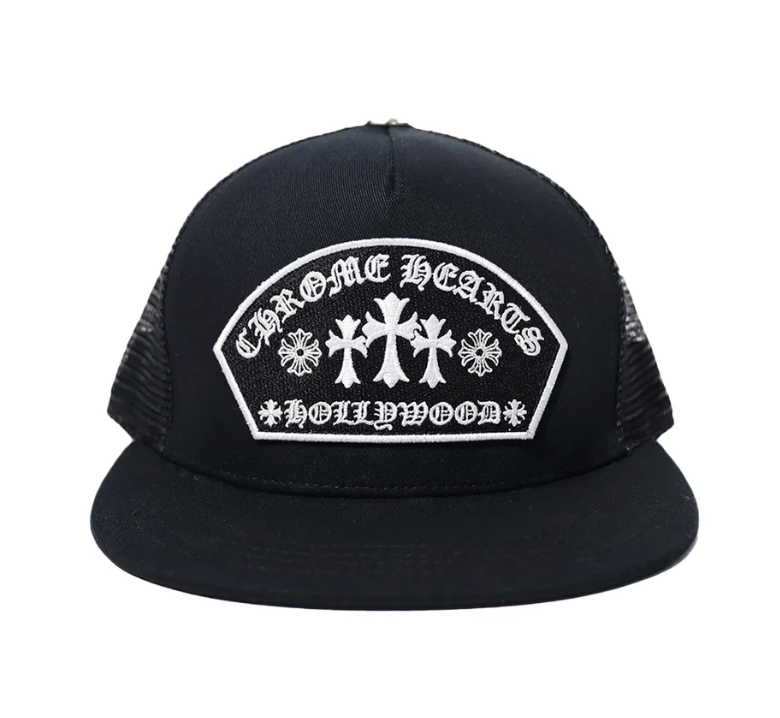 Chrome Hearts King Taco Trucker Hat Black/White