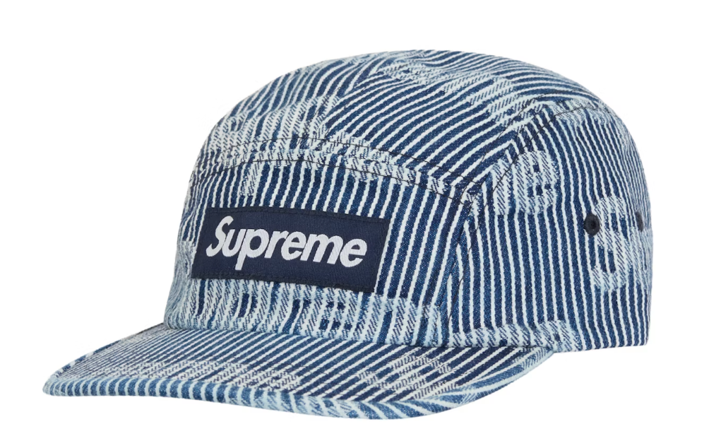 Supreme Denim Camp Cap (SS24) Stripe