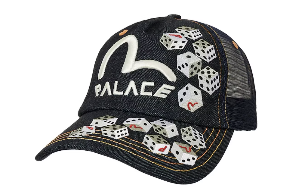 Palace x Evisu Dice Mesh Trucker Raw