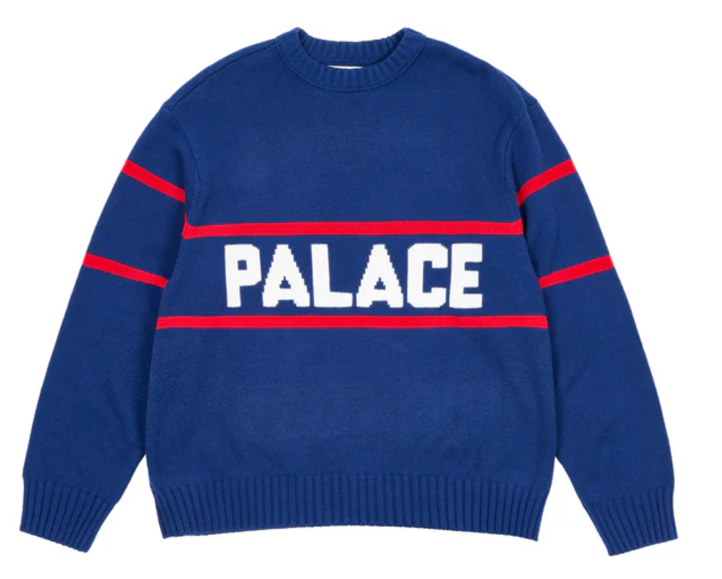 Palace Knit Sweter Blue