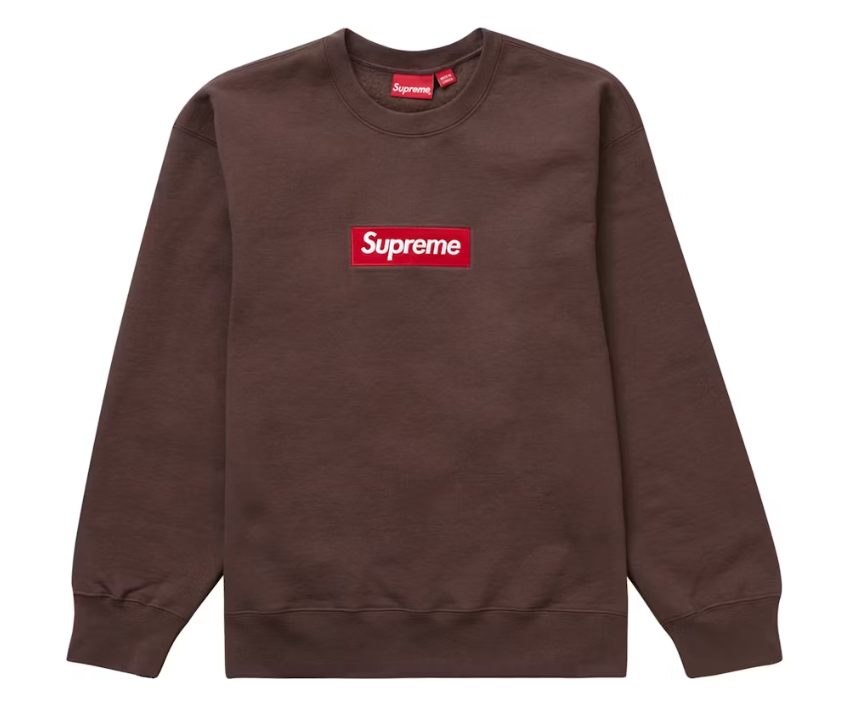 Supreme Box Logo Crewneck (FW22) Brown