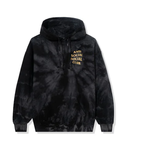 Anti Social Social Club Effectionate Hoodie Black Tie Dye