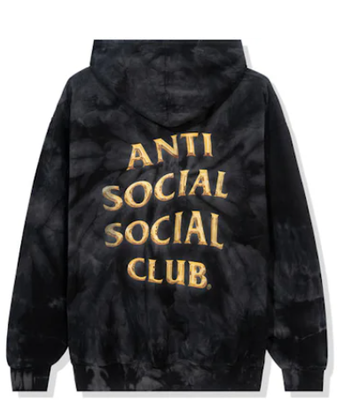 Anti Social Social Club Effectionate Hoodie Black Tie Dye