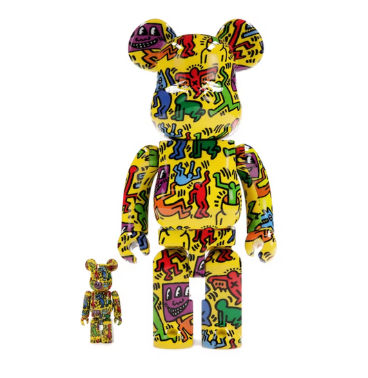 Set Bearbrick Keith Haring #5 100% & 400%