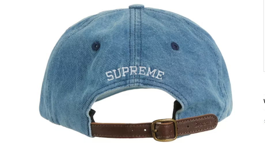 Supreme Burberry Denim 6-Panel Strapback Blue