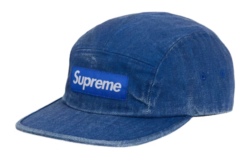 Supreme Coated Denim Camp Cap Royal