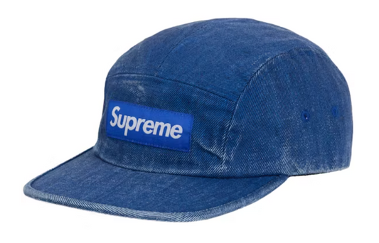 Supreme Coated Denim Camp Cap Royal