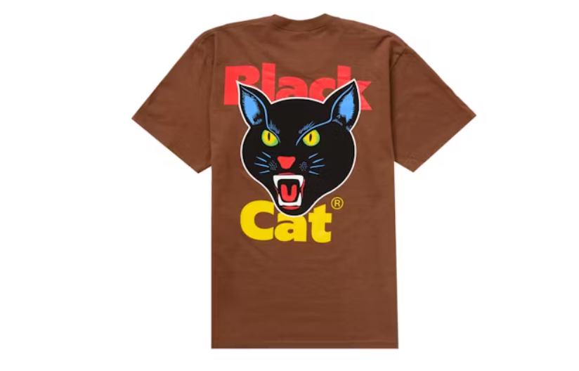 Supreme Black Cat Tee Brown