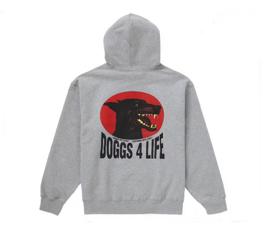 Supreme Doggs Hooded Sweatshirt Heather Grey