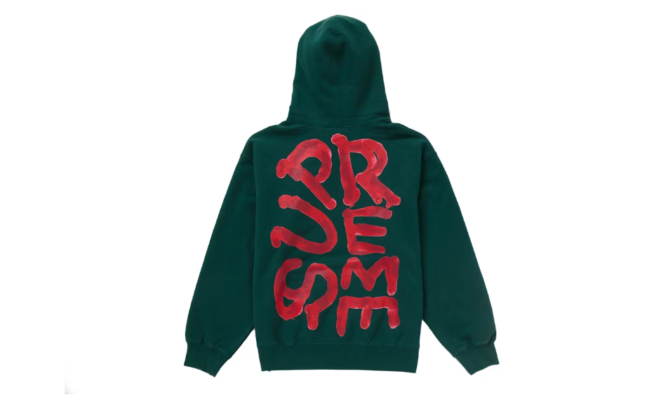 Supreme Paint Hooded Green