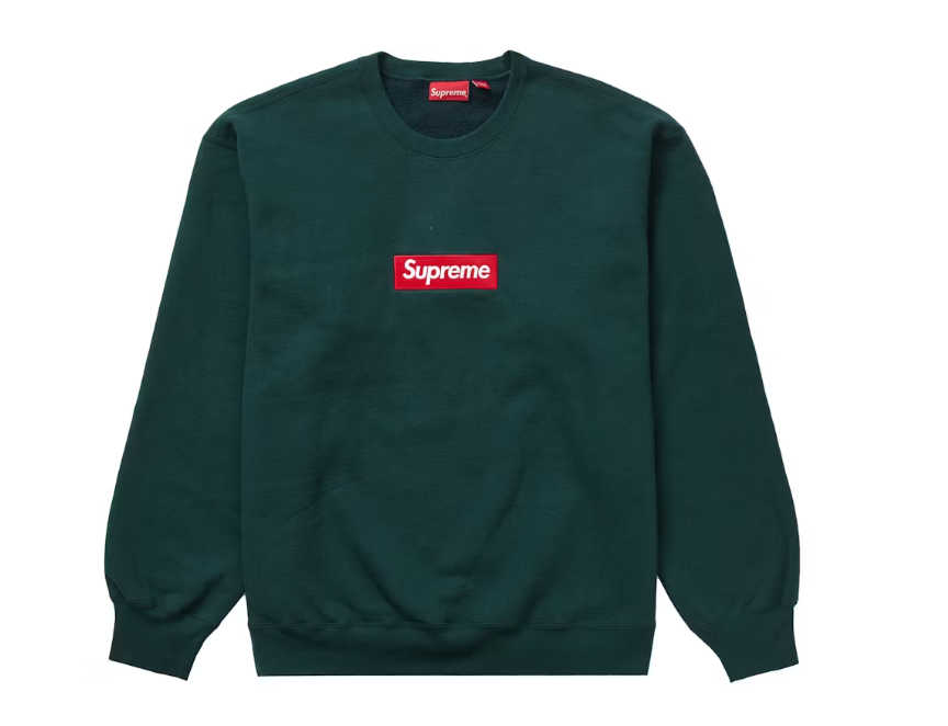 Supreme Box Logo Crewneck (FW22) Dark Pine