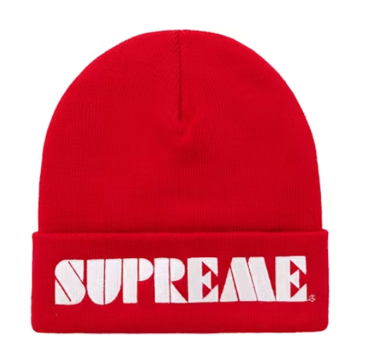 Supreme Stencil Beanie Red