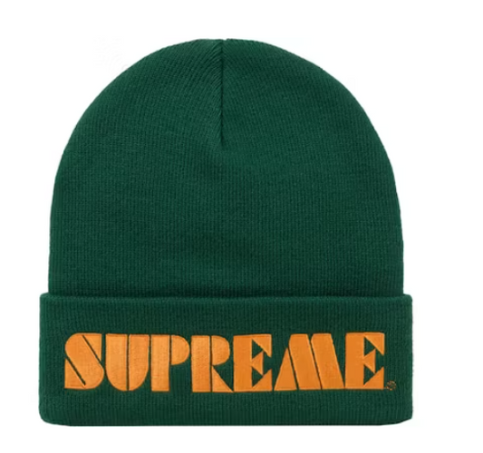 Supreme Stencil Beanie Dark Green