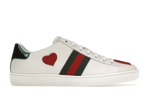 Gucci Ace Embroidered Hearts (W) (Pre Owned)