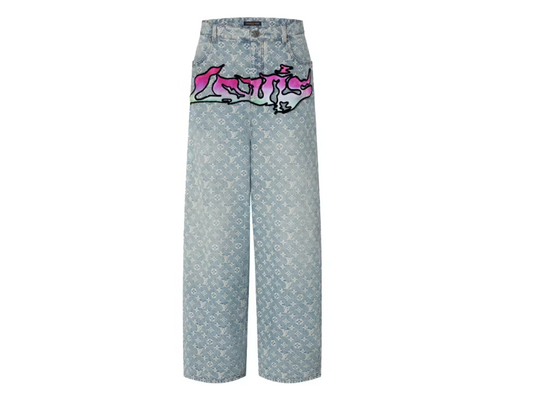 Louis Vuitton Baggy Denim Pants Indigo (PRE-OWNED)