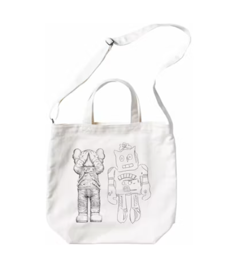 KAWS x Uniqlo Warhol 2Way Tote Bag White