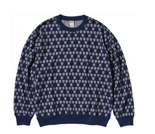 Kaws Warhol Light Bulb Crewneck Navy