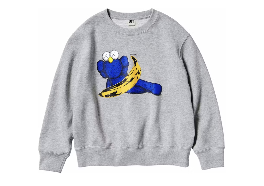 Kaws Warhol Banana Grey Crewneck Kids