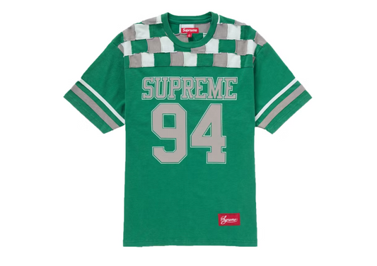 Supreme Patchwork Yoke Football Top Green