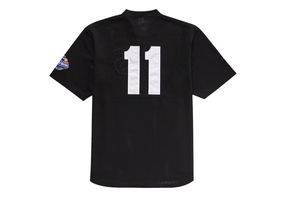 Supreme S Logo Baseball Henley Jersey Black