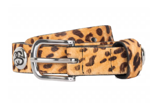 Stussy SS-Link Studded Belt Hairy Cheetah Print