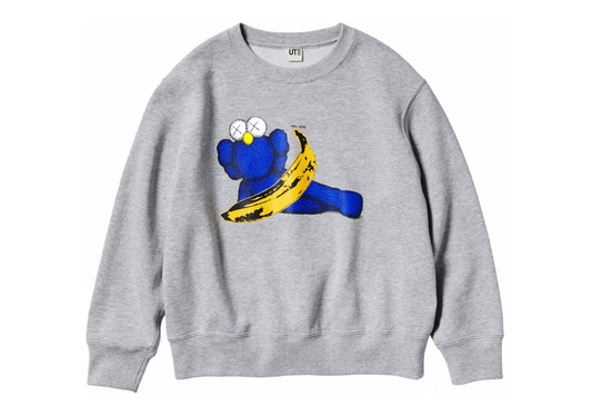 Kaws Warhol Banana Grey Crewneck