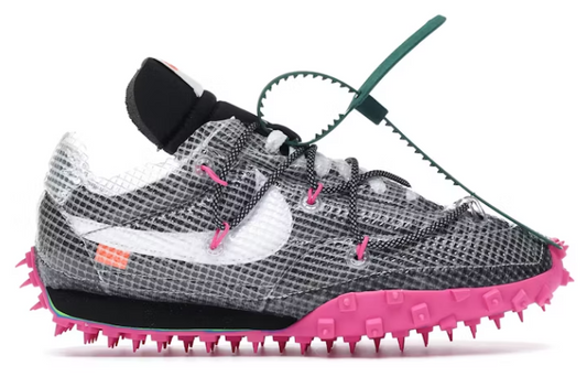 Nike Waffle Racer Off-White Black Laser Fuchsia