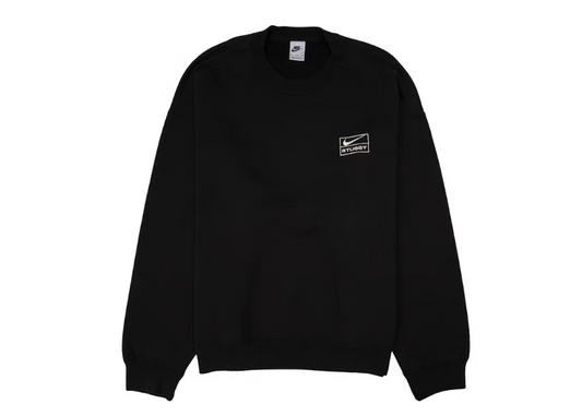 Nike x Stussy Wash Crew Fleece Black