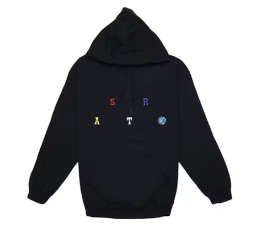 Travis Scott Astroworld Scattered Hoodie Black