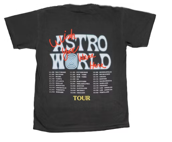 Travis Scott Horse Head Date Back Washed Tour Tee