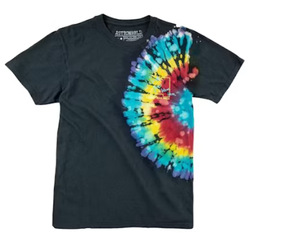 Travis Scott Astroworld Europe Exclusive Tie Dye T-Shirt Black